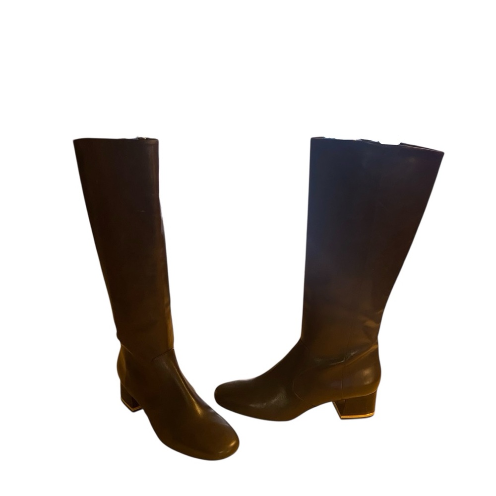 Michael Kors Brown Leather Riding Knee High Tall Boots Womens size 9.5